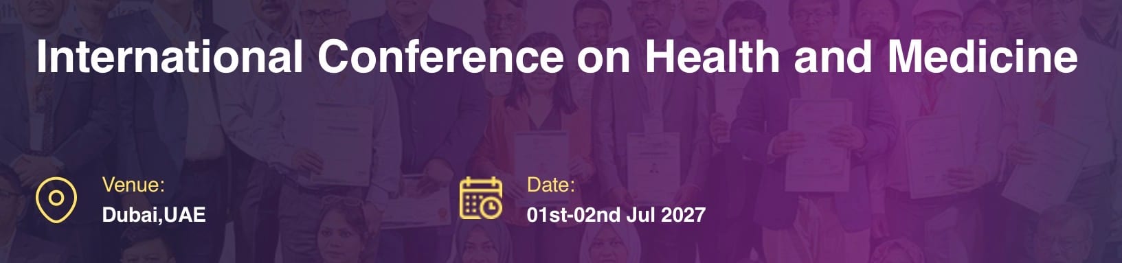 International Conference on Health and Medicine (ICHM - 2027)