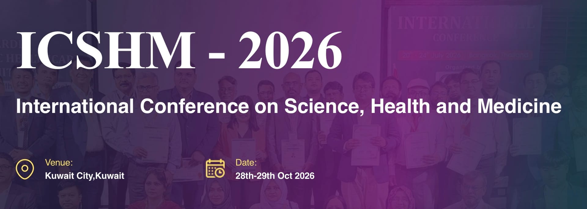 International Conference on Science, Health and Medicine (ICSHM - 2026)